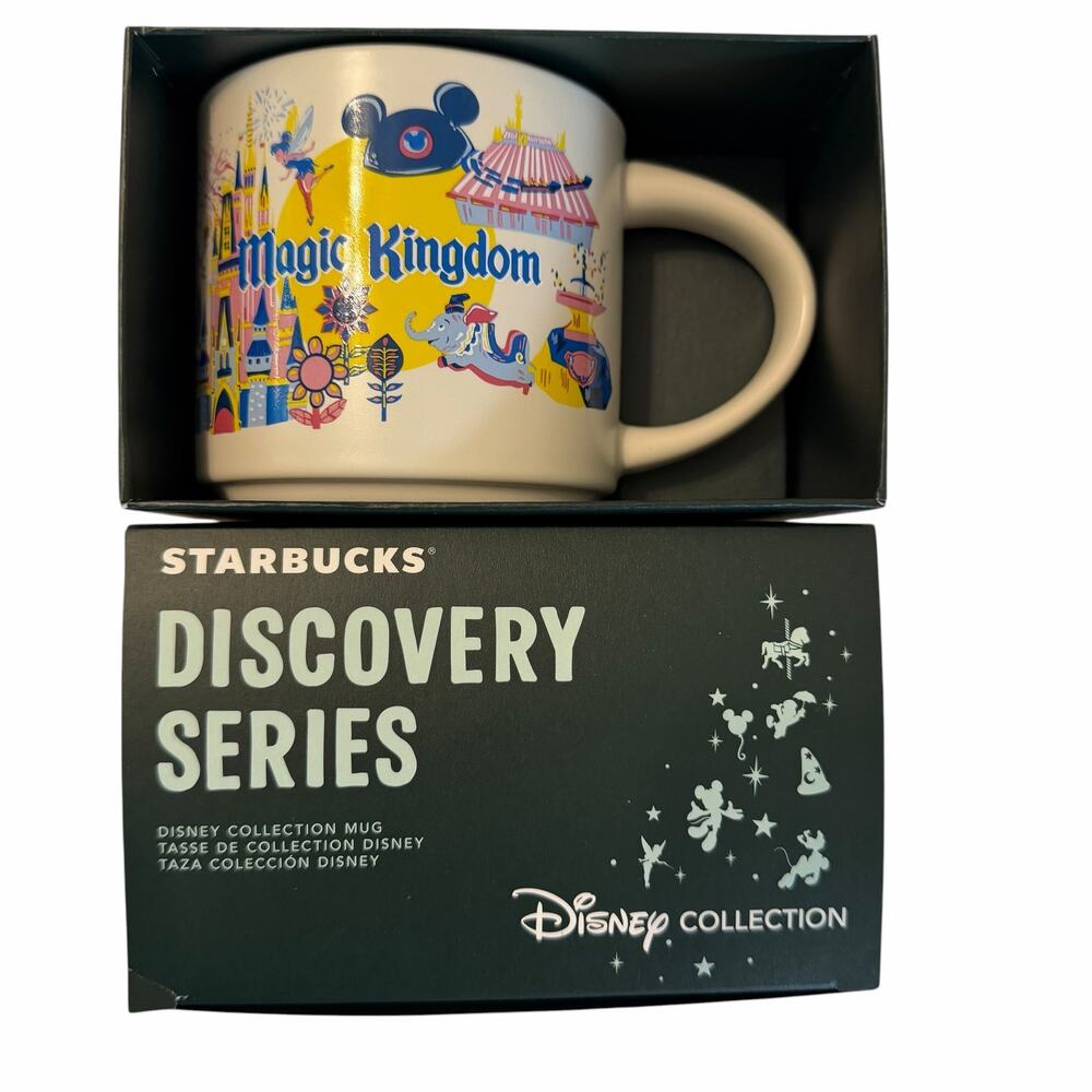 Starbucks Magic Kingdom 14oz Discovery Series Disney Collection Ceramic Mug NIB